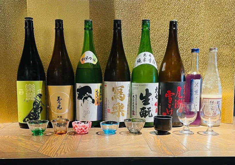 Casual Japanese sake tasting and snack experience, Kabukicho - Eight Japanese drinks, not one standard sake