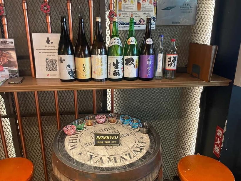 Casual Japanese sake tasting and snack experience, Kabukicho - How the tasting unfolds