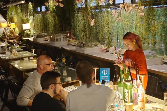 Cherry blossom & Japanese Sake Tasting in Shinjuku - Eight sakes, one clear tasting path