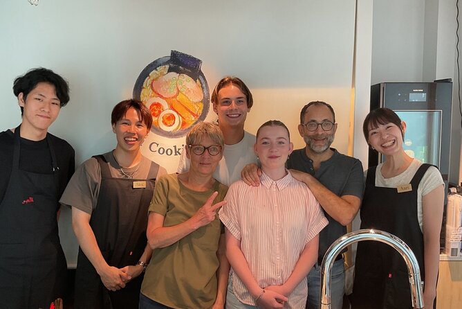 Cozy Tokyo Class: Ramen, Sushi, Sake Pairing & Cultural Exchange - Preparing sushi, with gyoza as an option