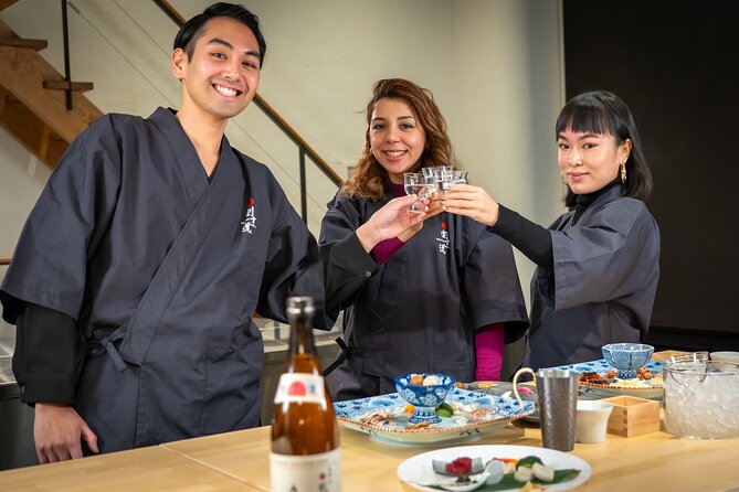 Japanese Sake Tasting & Wagyu Sukiyaki Cooking Class in Tokyo - Cooking Wagyu sukiyaki in a Tokyo kitchen studio