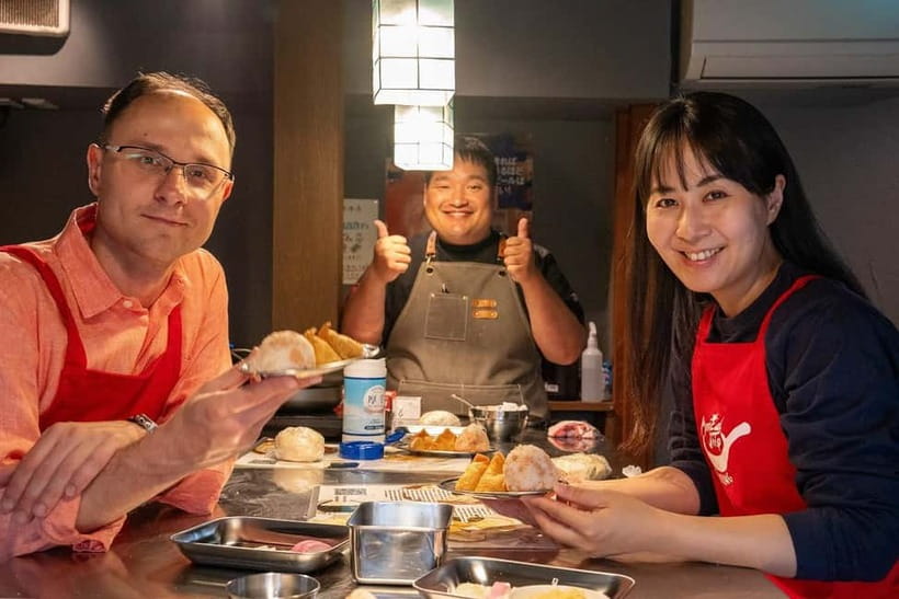 Kyoto Udon & Tempura Cooking Class with Professional Chefs - Kneading udon from flour and water