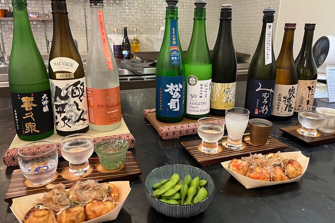 Osaka Sake Tasting & Takoyaki Cooking Experience - Value at $72.67 Per Person