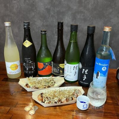 Osaka Sake Tasting with Takoyaki Cooking